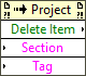 Local Project Settings:Delete Item