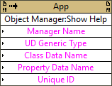 Object Manager:Show Help