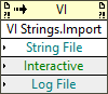 VI Strings:Import