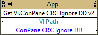 Get VI:ConPane CRC Ignore Dynamic Dispatch v2
