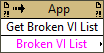 Get Broken VI List