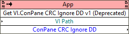 Get VI:ConPane CRC Ignore Dynamic Dispatch v1 (Deprecated)