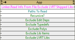 Linker:Read Info From File Exclude LVRT Shipped Libs